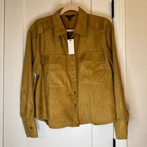 Banana Republic Vegan Suede Camel Brown Shirt/Jacket